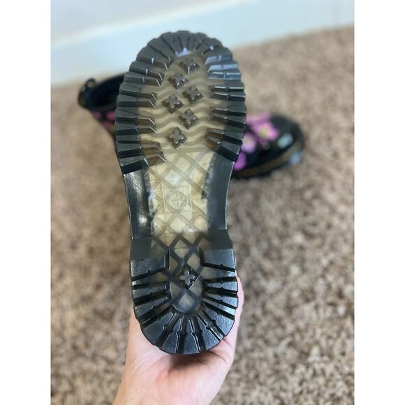 Dr Martens JUNIOR 1460 PANSY PATENT LEATHER LACE UP BOOTS Sz 5 L - Picture 9 of 9